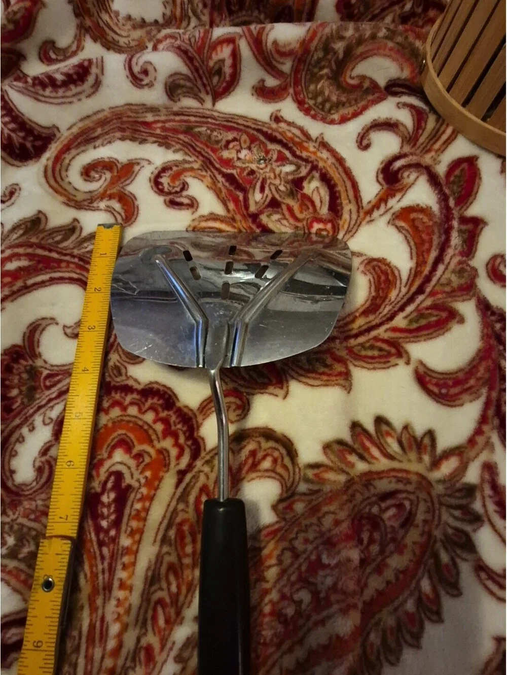 Vintage Foley Wide Curved Slotted Spatula Lifter Turner Fish Stainless